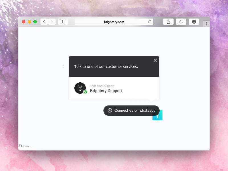 Call to action to make your audience chat with you through whatsapp on desktop.